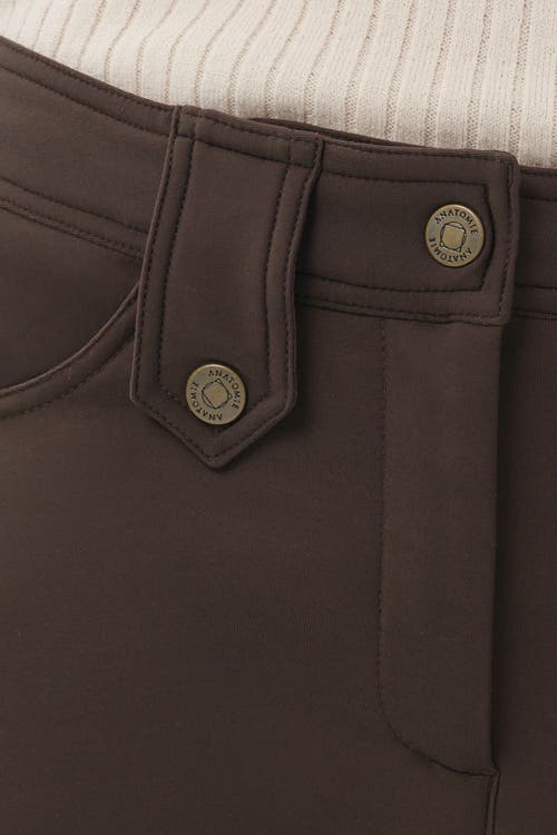Anatomie Skyler Cozy Fleece-lined Travel Pant In Brown