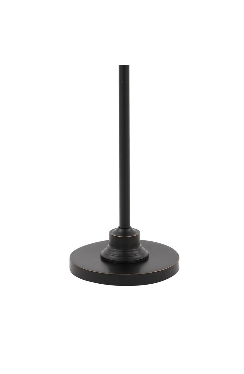 JONATHAN Y Noah Modern Industrial Iron Height-Adjustable LED Floor Lamp, Alternate, color, Charcoal/Black