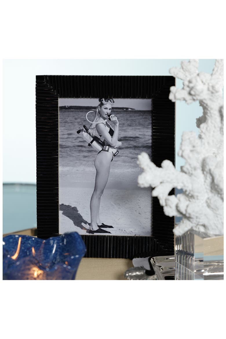 Nubia Ribbed 6.5 x 8.5 Photo Frame, Alternate, color, BLACK