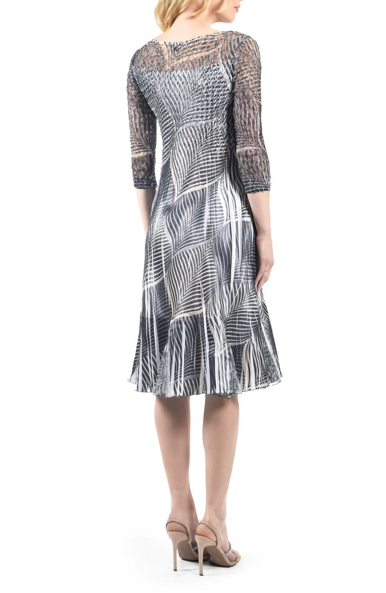 Komarov Charmeuse & Lace Dress, Alternate, color, 