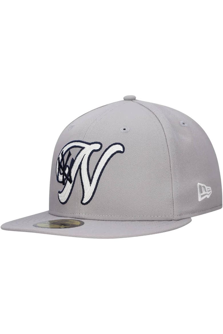 Men's New Era Gray New York Yankees  Duo Logo 2.0 59FIFTY Fitted Hat, Alternate, color, Gray