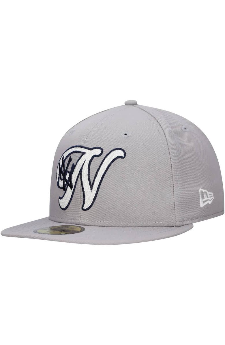 New Era Men's New Era Gray New York Yankees Duo Logo 2.0 59FIFTY Fitted Hat, Alternate, color, Gray
