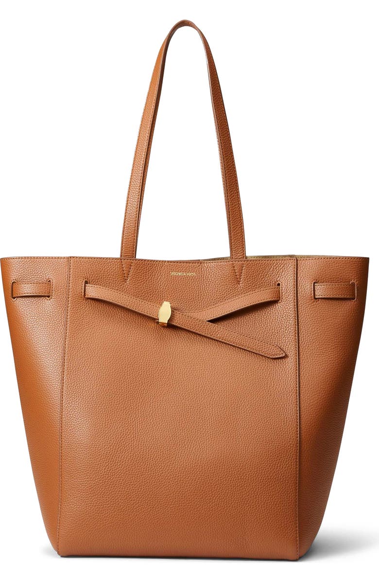 Veronica Beard Dash Leather Tote, Main, color, Hazelwood