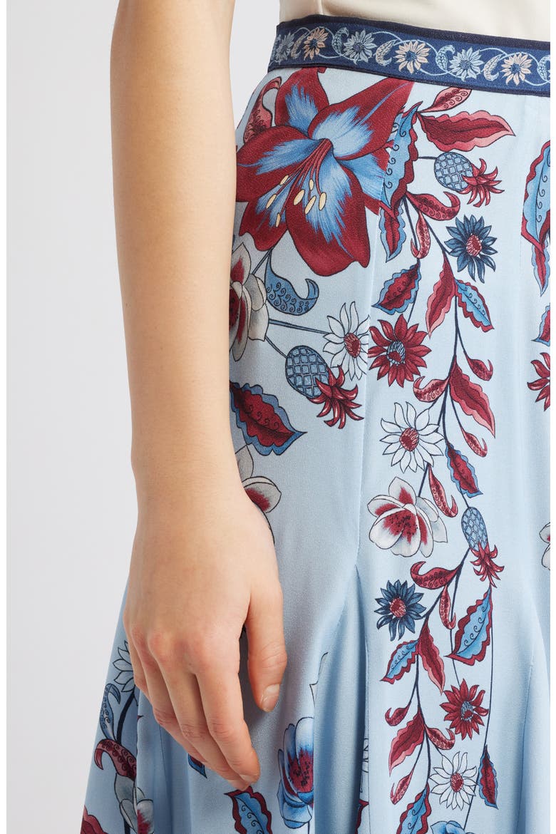 Marcelle Soft Blue Maxi Skirt, Alternate, color, BLUE