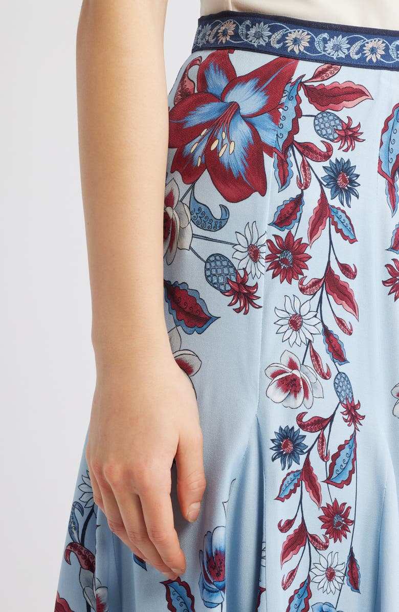 FARM Rio Marcelle Soft Blue Maxi Skirt, Alternate, color, Blue