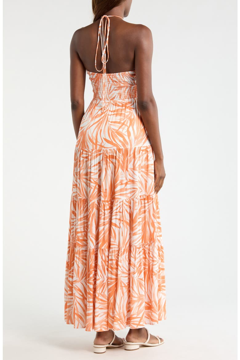 Cutout Cover-Up Maxi Dress, Alternate, color, SUNSET BALI PRINT