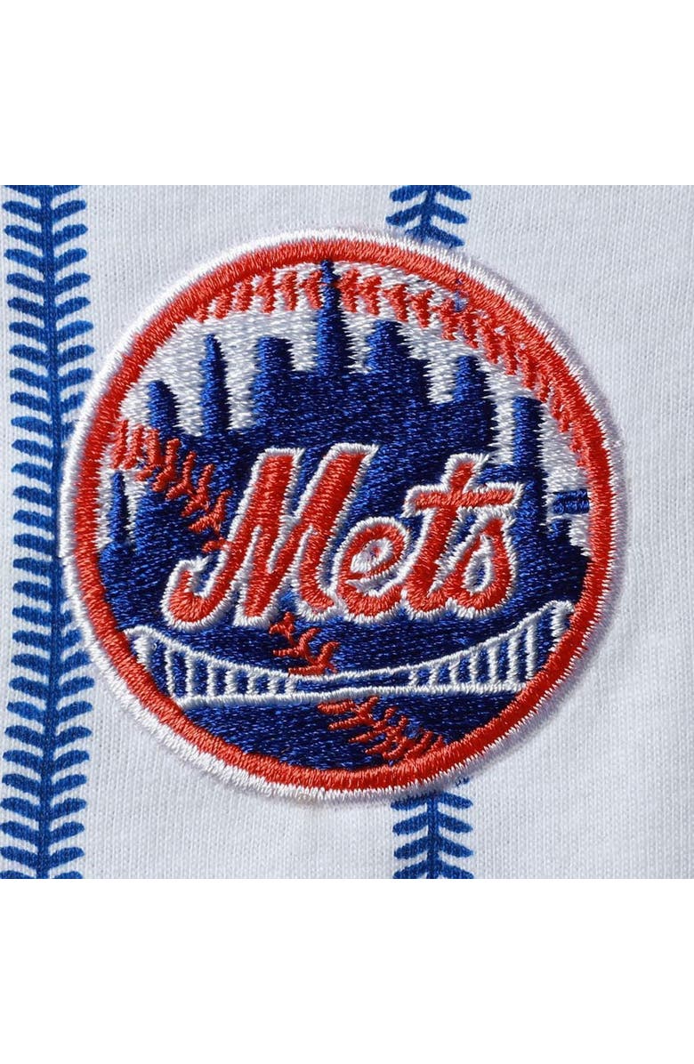 Outerstuff Infant White New York Mets Pinstripe Power Hitter Coverall, Alternate, color, White