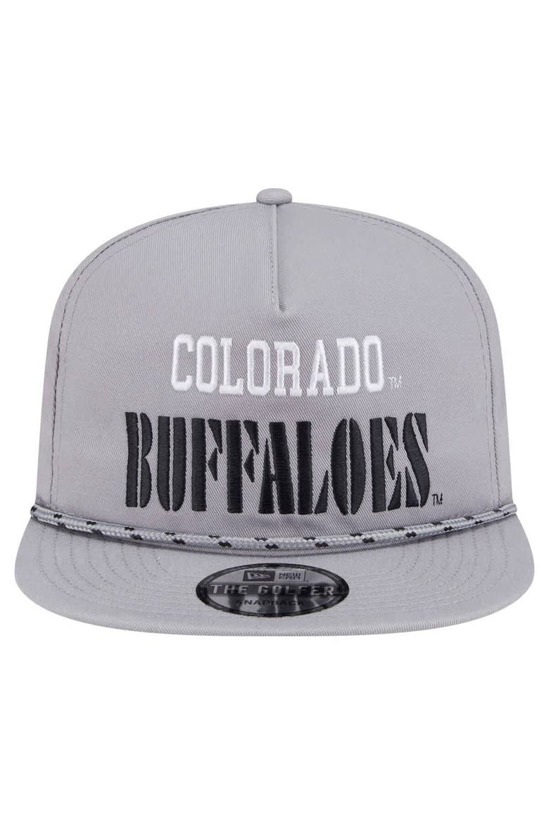 Men's New Era Gray Colorado Buffaloes Golfer Vintage Adjustable Hat, Alternate, color, Gray