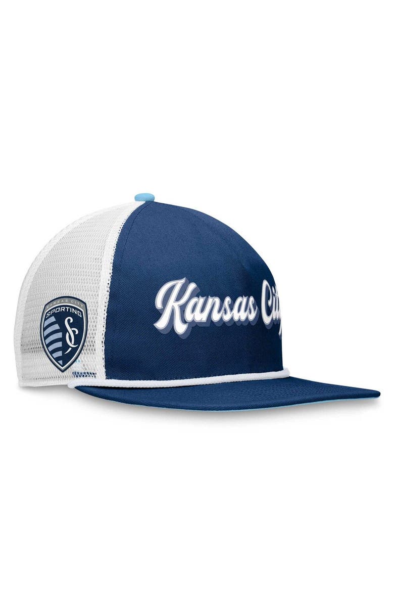 FANATICS Men's Fanatics Branded Navy/White Sporting Kansas City True Classic Golf Snapback Hat, Main, color, 