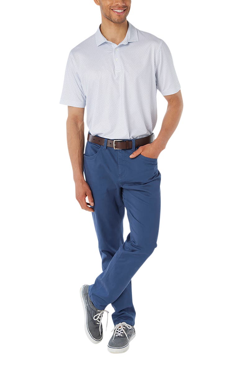 Fair Harbor Compass Print Polo, Alternate, color, White Geo