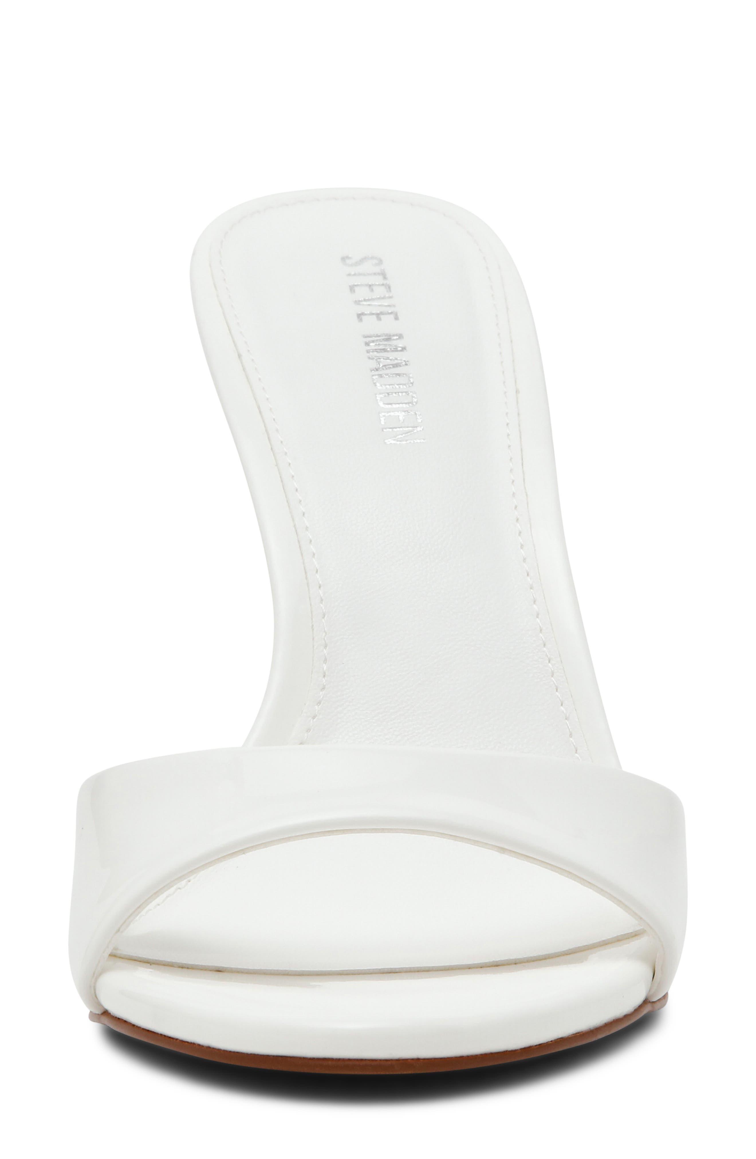Steve Madden Davina Stiletto Sandal, Alternate, color, White Patent