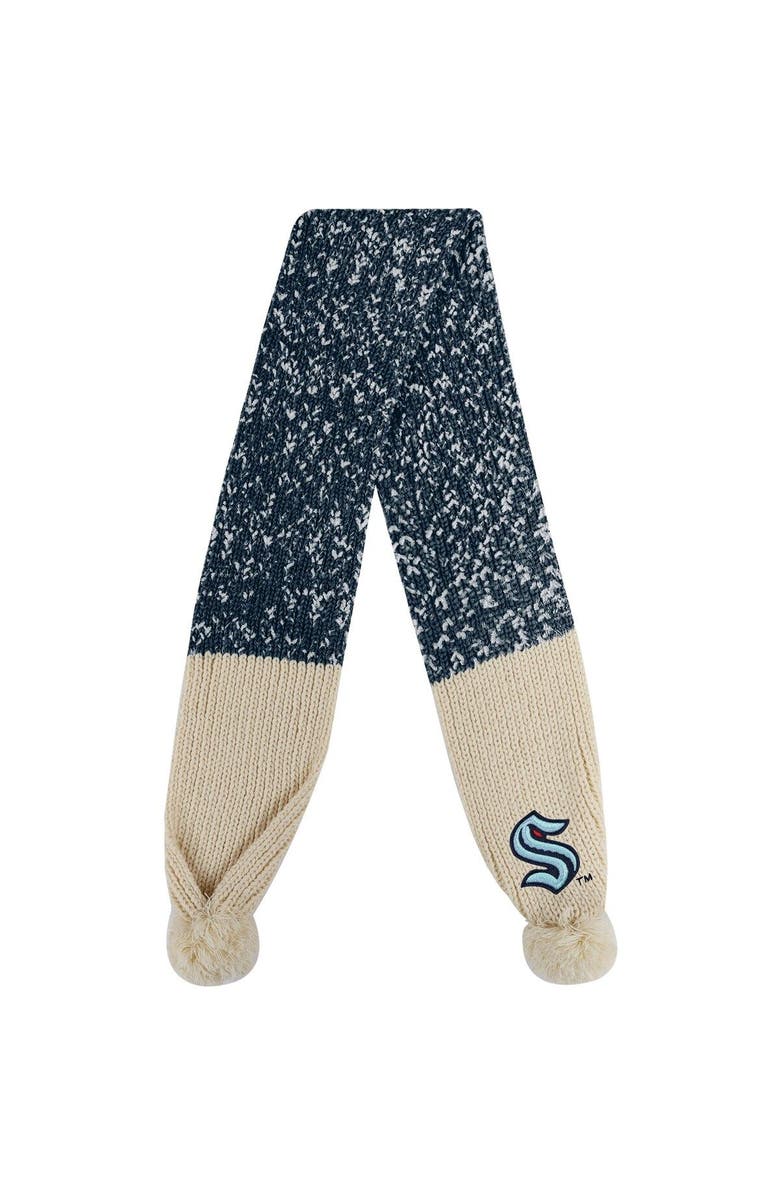 FOCO Seattle Kraken Confetti Scarf with Pom, Alternate, color, 