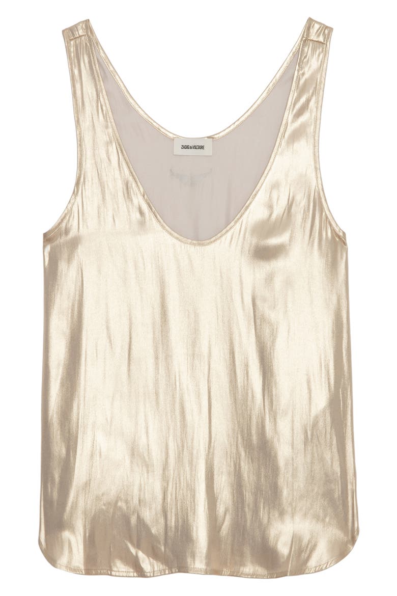 Tarys Satin Tank, Alternate, color, GOLD