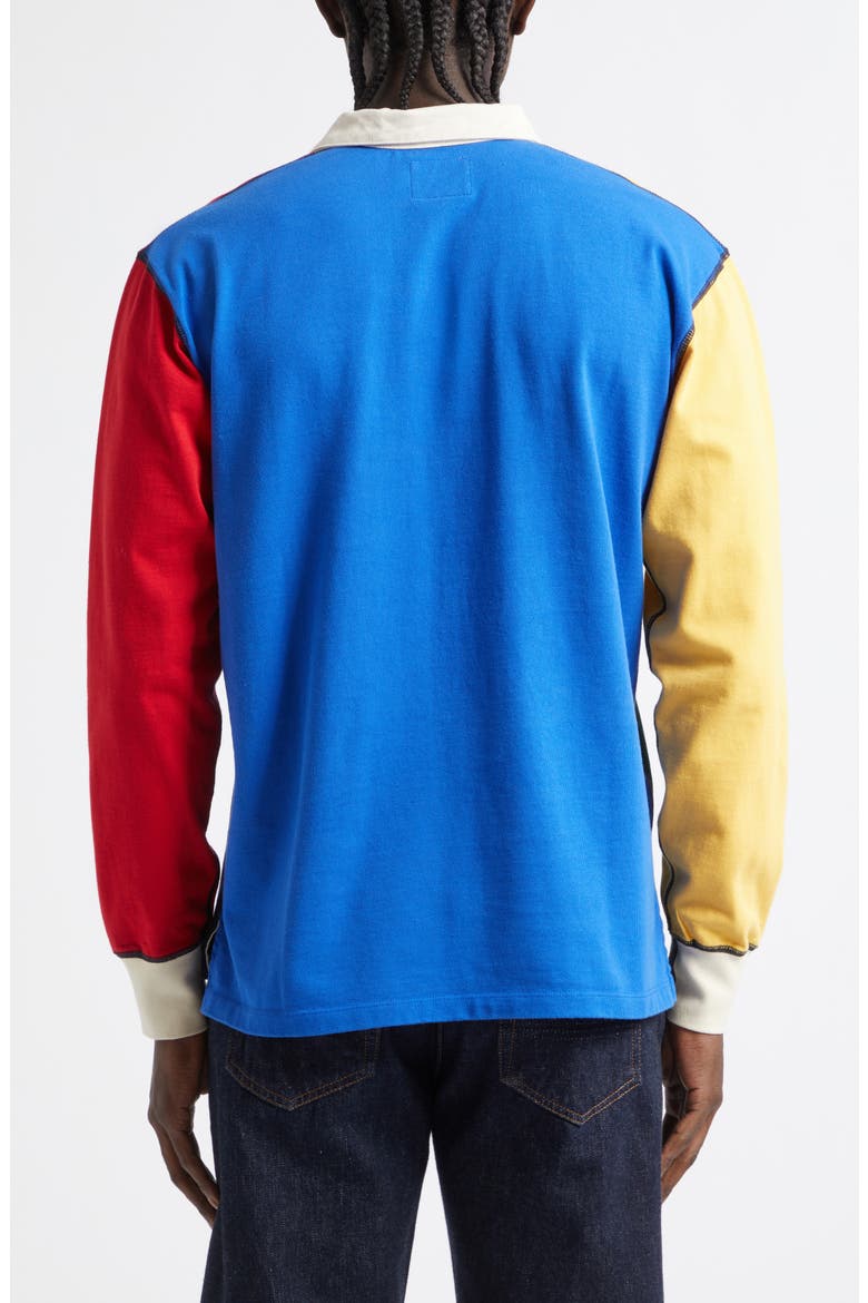 Colorblock Long Sleeve Rugby Polo, Alternate, color, 662 RED YEL BLUE GRN