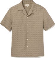 Bonobos Resort Riviera Checkered Cotton & Linen Camp Shirt