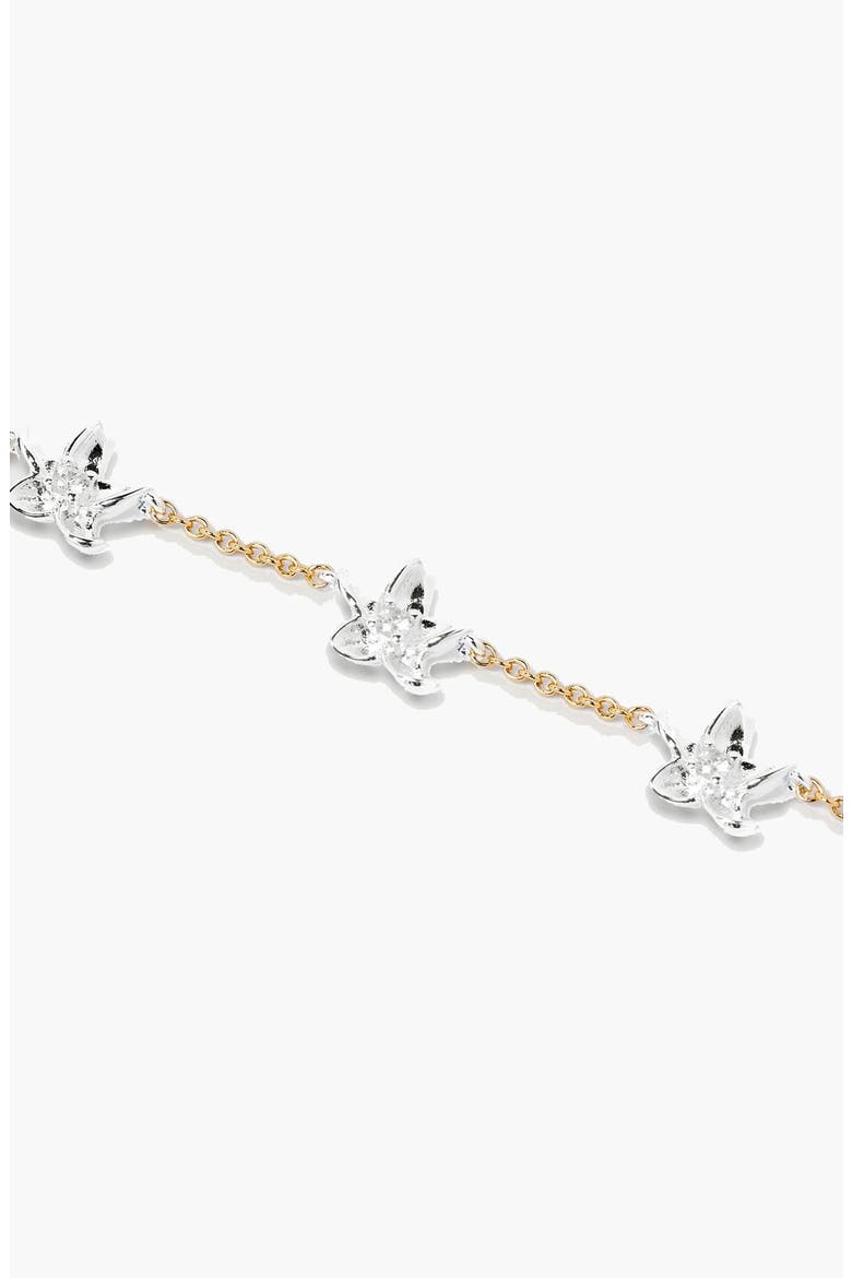 Luludi Flower Mix Metal Bracelet in Gold, Alternate, color, Two Tone