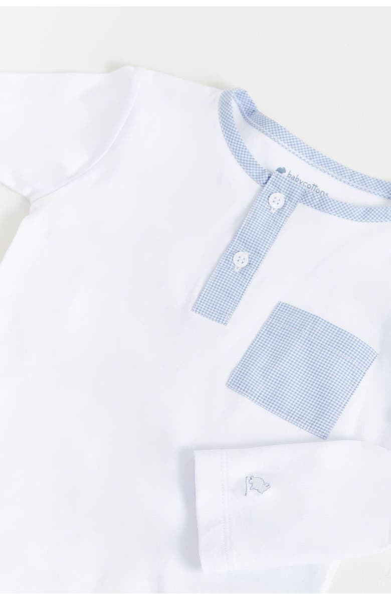 Babycottons Premium Peruvian Pima Cotton Dan Henley Tee For Infant, Alternate, color, Off White