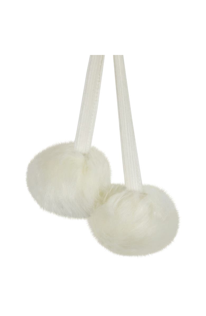 Northlight Polar Bear Faux Fur Christmas Stocking with Pom Poms - 20.5" - White, Alternate, color, White