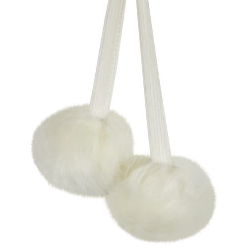 Northlight Polar Bear Faux Fur Christmas Stocking With Pom Poms In White
