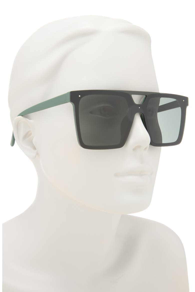 144mm Gradient Shield Sunglasses, Alternate, color, GREEN