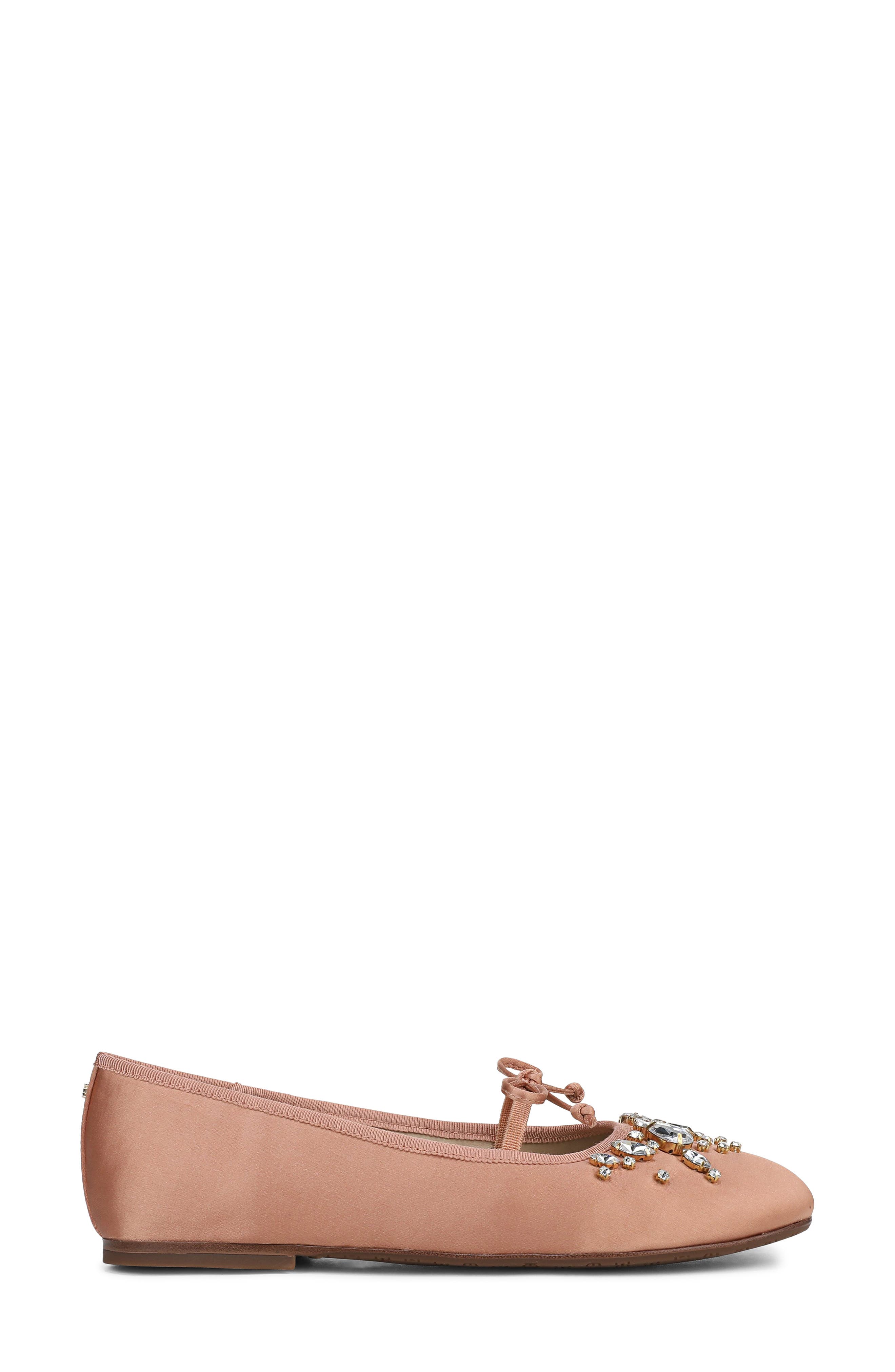 Amy Crystal Embellished Ballet Flat, Alternate, color, SPICED CORAL