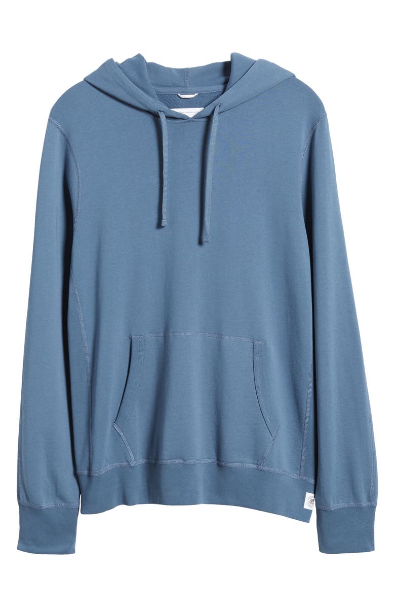 Reigning Champ Lightweight Terry Pullover Hoodie, Alternate, color, Washed Blue