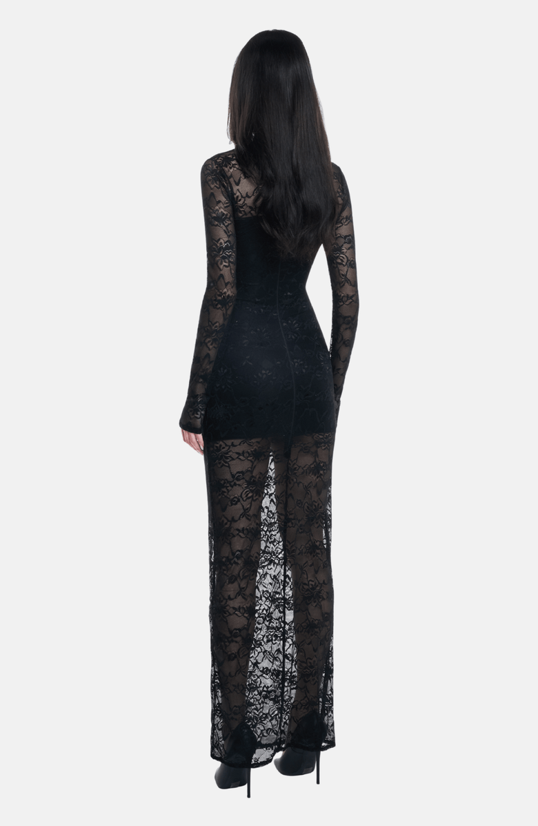 OW Collection Addison Maxi Dress, Alternate, color, Black Lace