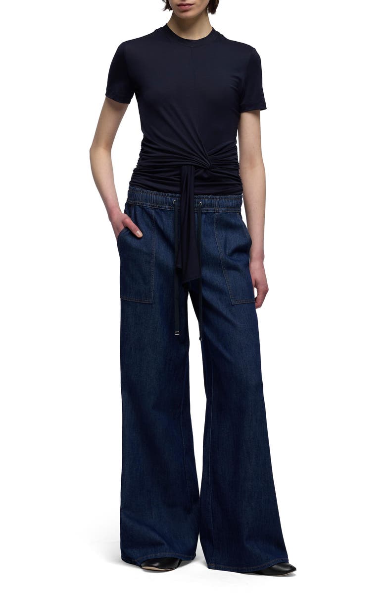 7 For All Mankind Utility Wide Leg Drawstring Jeans, Alternate, color, Halona