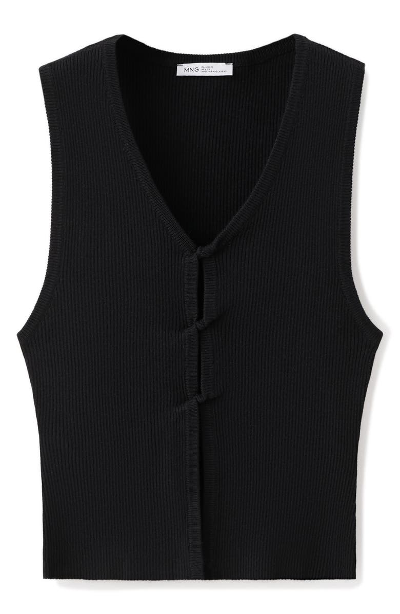 MANGO TEEN Cutout Sleeveless Rib Top, Main, color, 