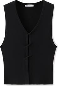 MANGO TEEN Cutout Sleeveless Rib Top