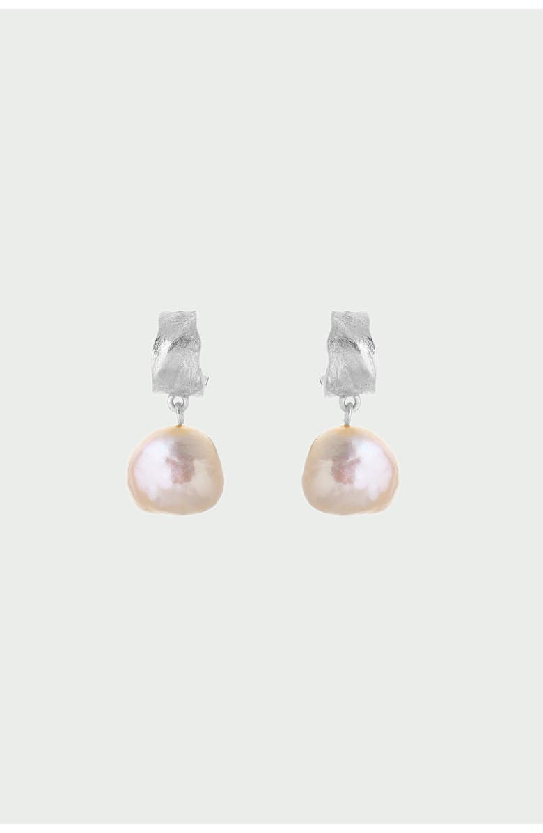 TUTTI Freshwater Pearl Earrings, Main, color, Silver