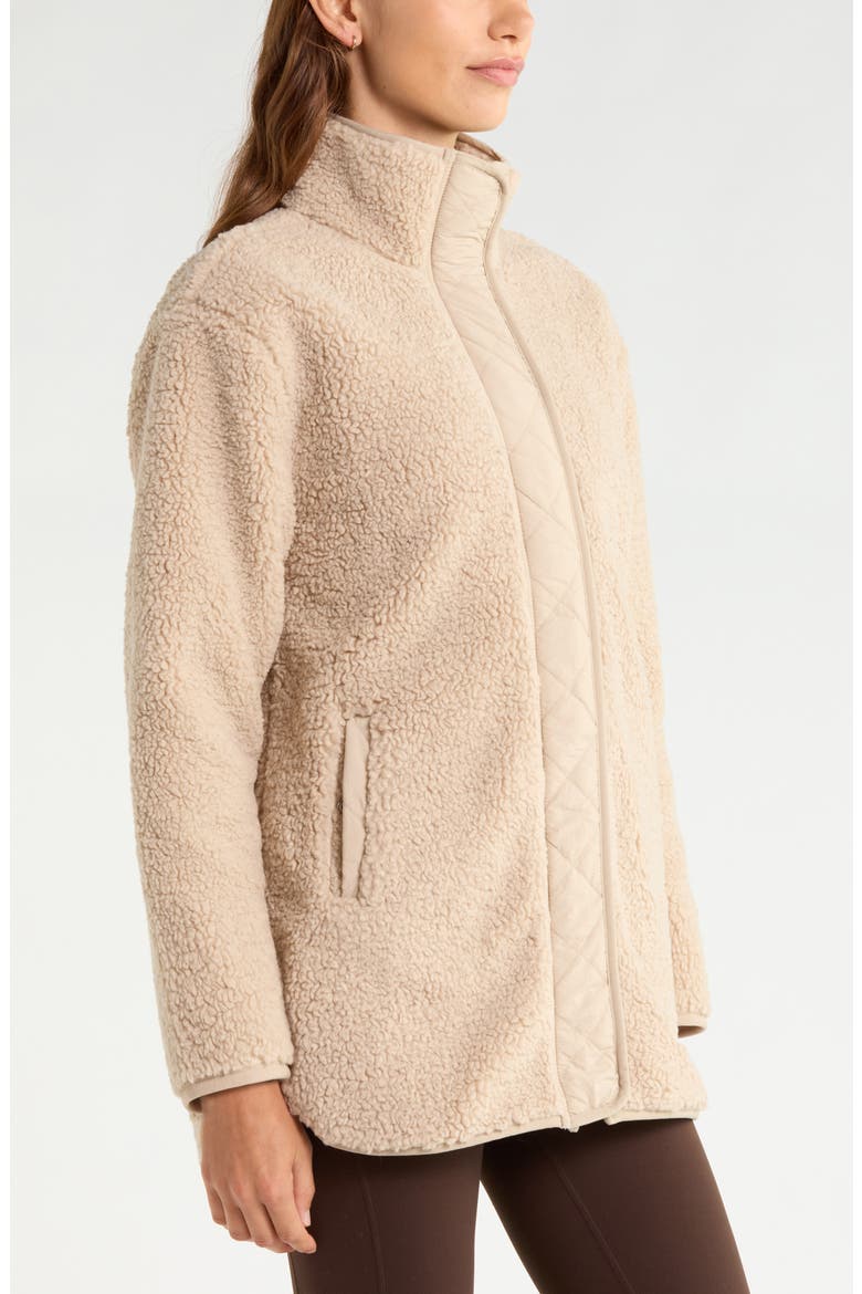 Hearth Faux Shearling Jacket, Alternate, color, TAN OXFORD
