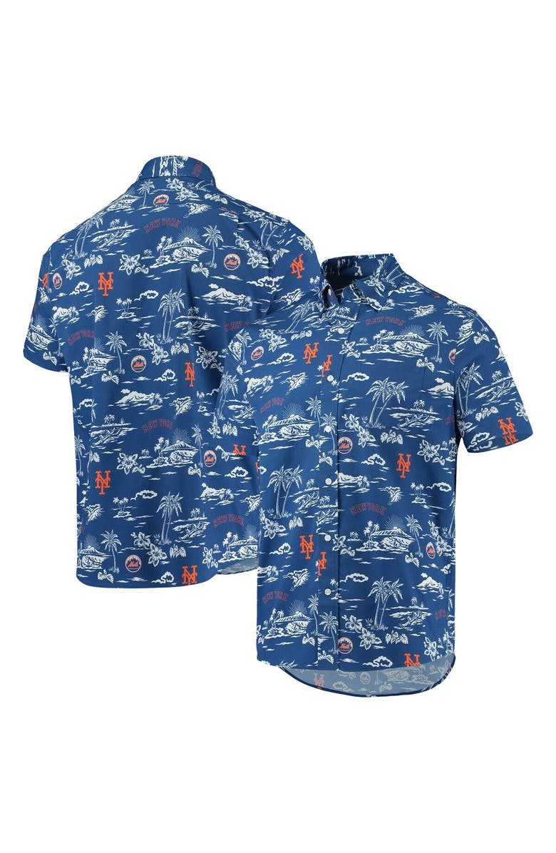 Reyn Spooner Men's Reyn Spooner Royal New York Mets Kekai Performance Button-Up Shirt, Main, color, 