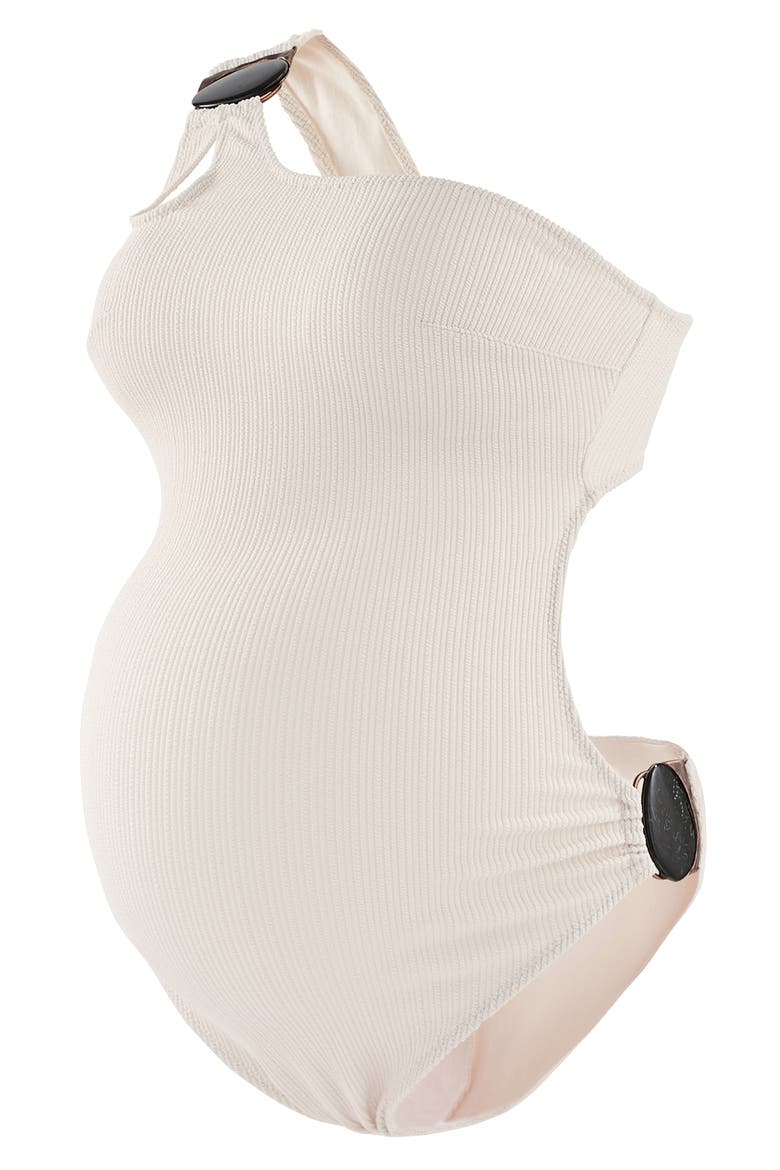 Bayside One-Piece Maternity Swimsuit, Alternate, color, PEARL