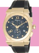 FERRAGAMO Vega Silicone Strap Chronograph Watch, 40mm