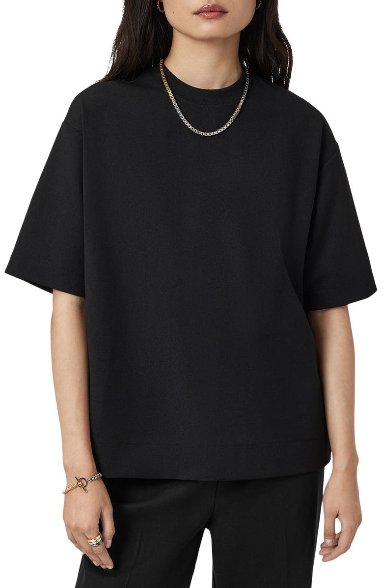 AllSaints Dani Back Zip T-Shirt, Main, color, 