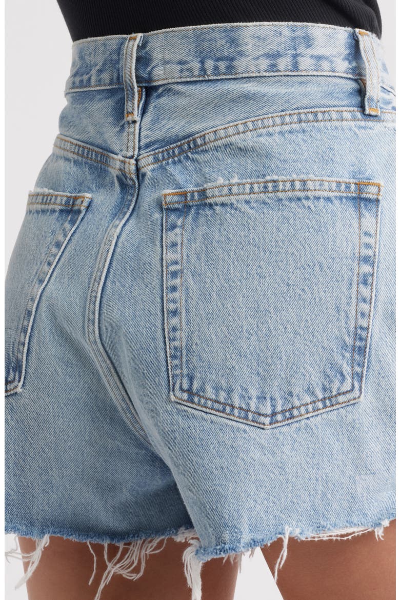 The Dare High Waist Denim Cutoff Shorts, Alternate, color, REASON