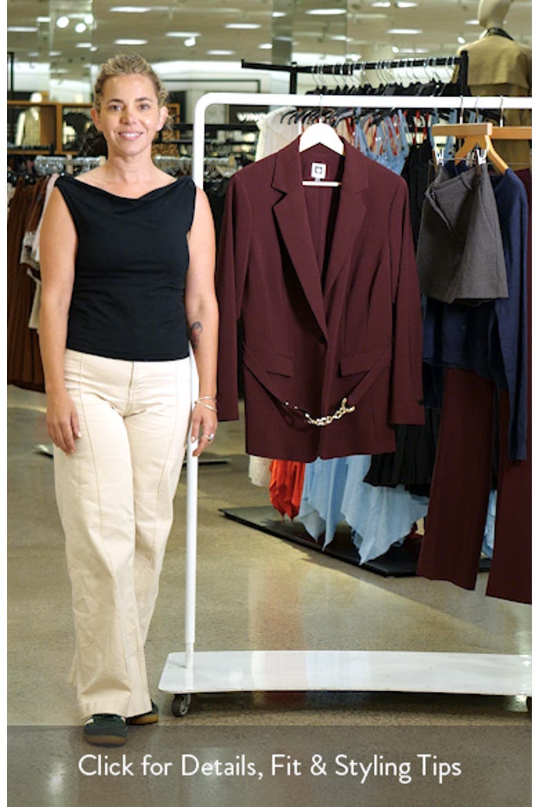 One-Button Notch Collar Blazer video