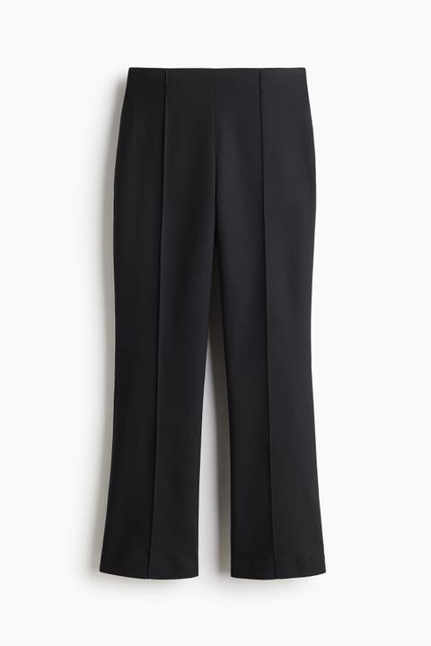 Flared Crease-front Trousers