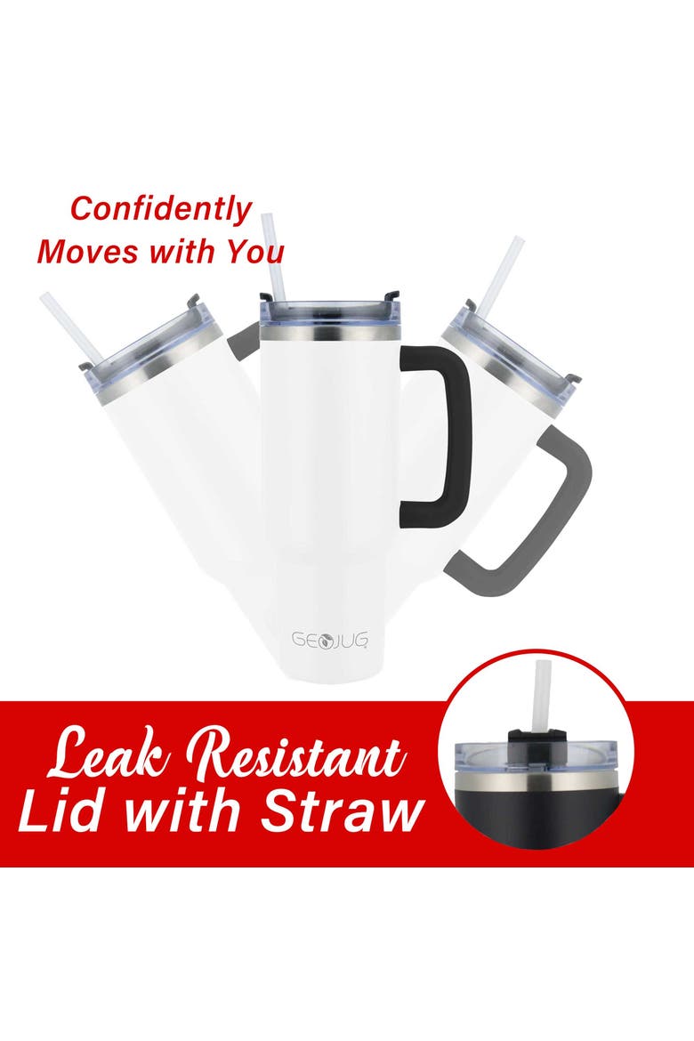 40oz Insulated Stainless Steel Tumbler Cup, Alternate, color, White
