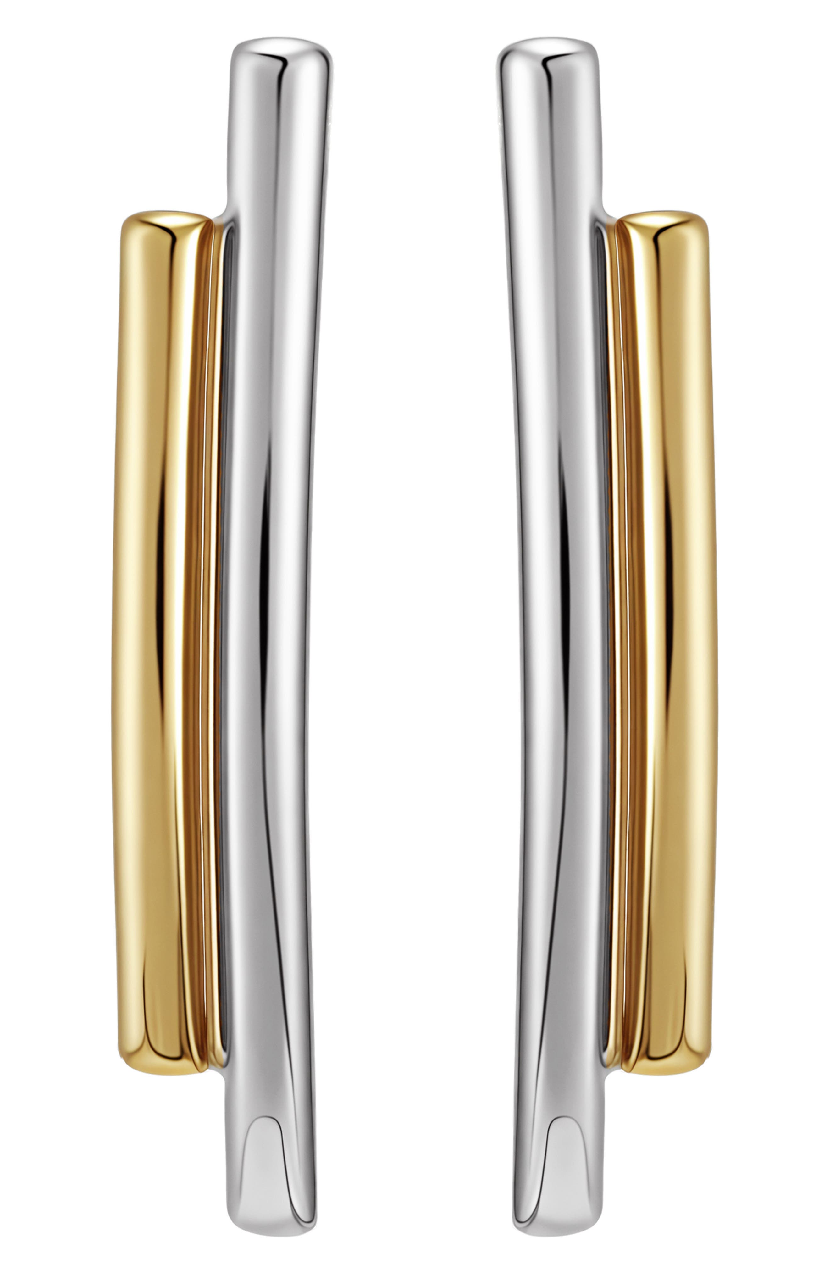 Vince Camuto Two-Tone Double Bar Drop Earrings