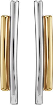 Vince Camuto Two-Tone Double Bar Drop Earrings