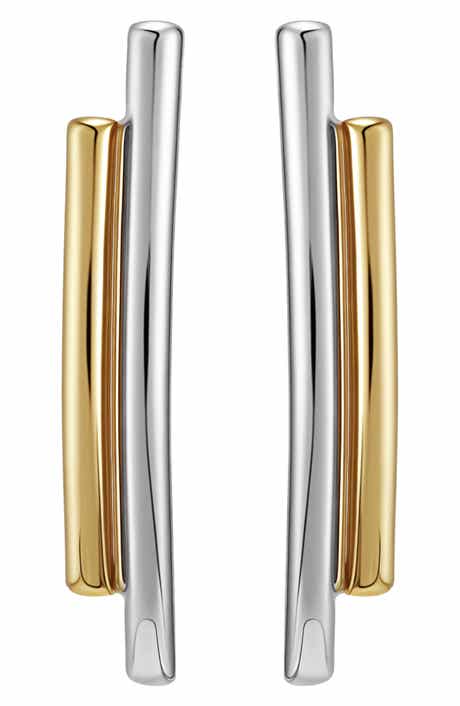 Vince Camuto Two-Tone Double Bar Drop Earrings