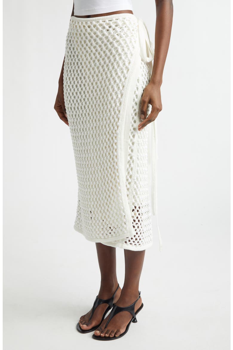 Bonaire Embellished Wrap Skirt, Alternate, color, WHITE