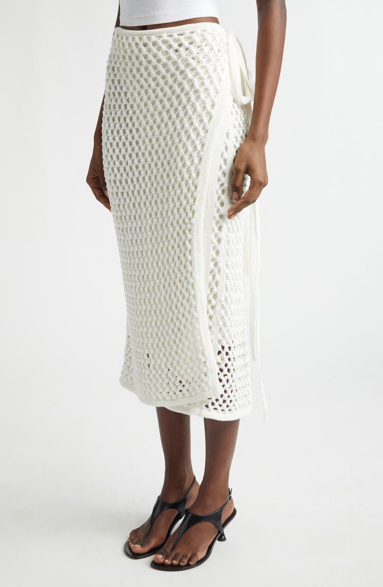 Diotima Bonaire Embellished Wrap Skirt, Alternate, color, White