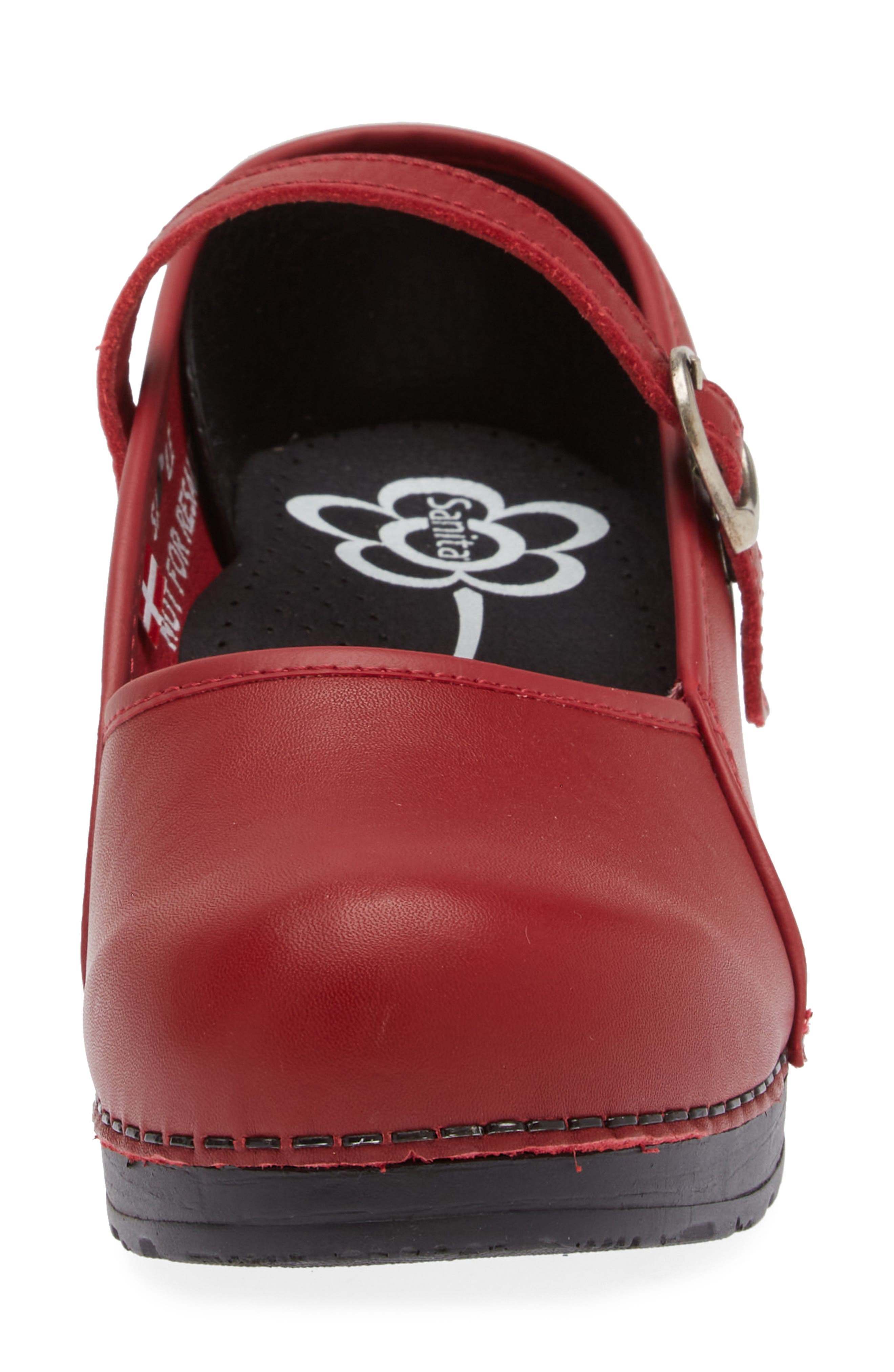 Clare Mary Jane Clog, Alternate, color, RED