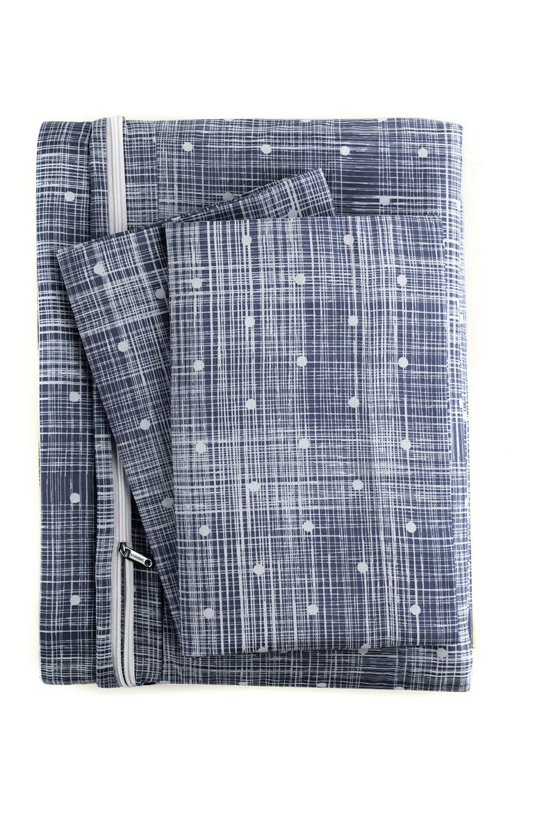 IENJOY HOME Premium Ultra Soft Polka Dot Pattern 3-Piece Duvet Cover Set, Alternate, color, NAVY