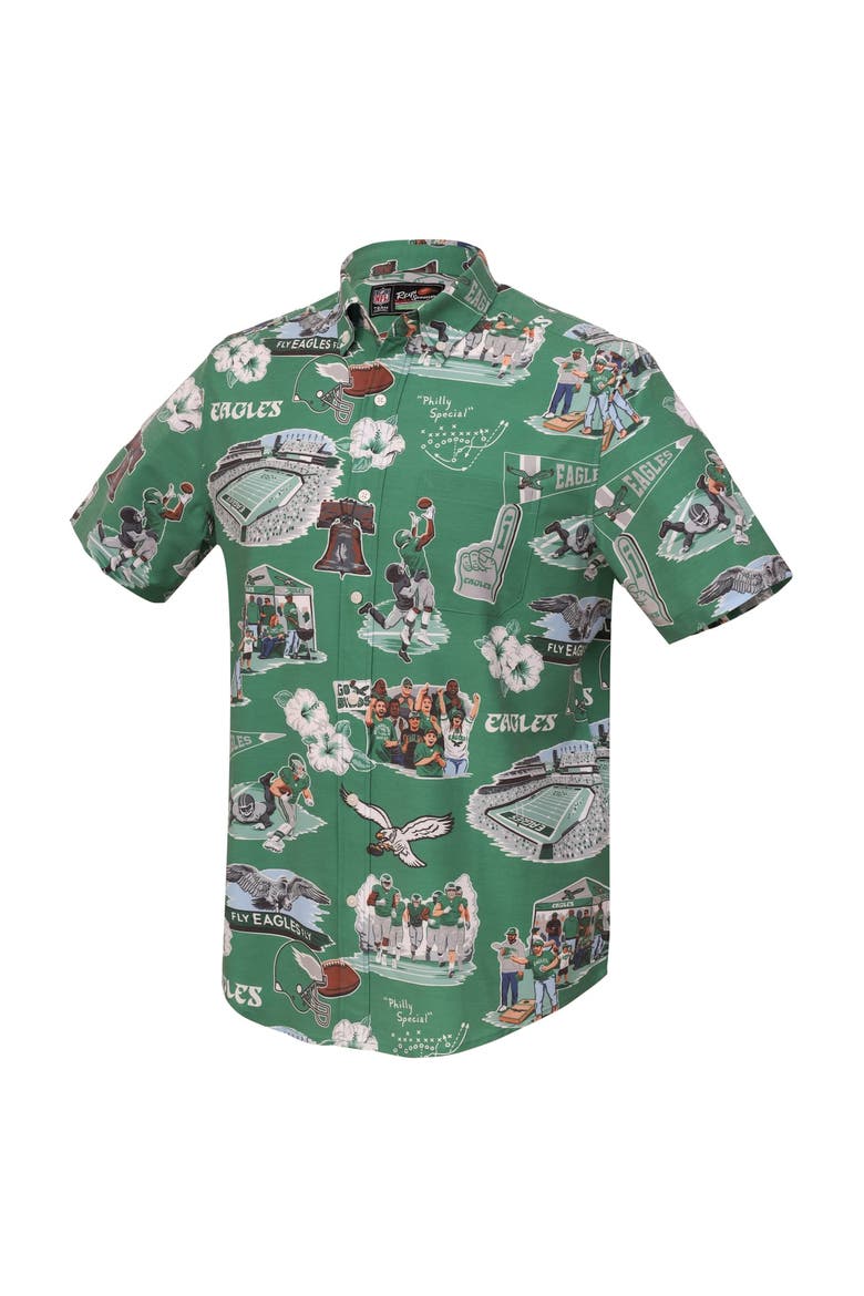 Men's Reyn Spooner Kelly Green Philadelphia Eagles Scenic Button-Down Shirt, Alternate, color, Kelly Green