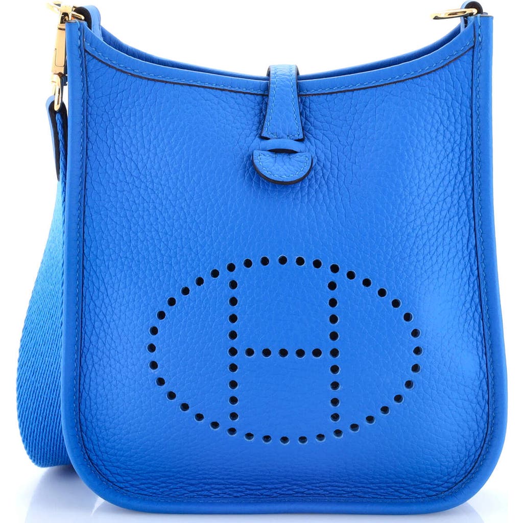 Pre-owned Hermes Hermes Evelyne Bag Gen Iii Clemence Tpm In Blue