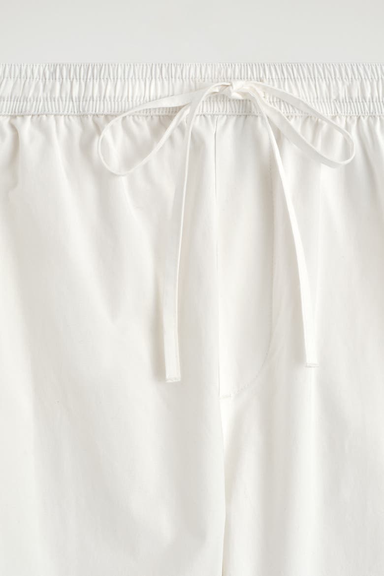 Cotton Straight-leg Drawstring Pants, Alternate, color, WHITE
